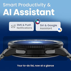 GOBOULT Crown R Pro 2 Smartwatch 1.43''HD AMOLED Display,BT Calling 5.2,600Nits Brightness,IP67,150+Watchfaces, 120+Sports Modes, AI Voice Assistant, SpO2 Monitoring(Charcoal Black)