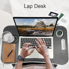 GoRogue Stud Foldable Wooden Mini Lapdesk for Couch, Sofa Bed, Study Tray Table Stand for Writing (Walnut), 40 Centimeters