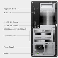 Dell Tower Desktop ECT1250 - Intel Core Ultra 7-265 Processor, Intel UHD Graphics, 16GB DDR5 5600MT/s Memory, 1TB M.2 SSD, 3.0 SD Card Reader, Wired Keyboard and Mouse, Basic Onsite Service