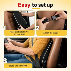 Grin Health Mini Back Support Cushion for Lumbar Support & Back Pain Relief, Backrest for Car Seat, Lower Back Cushion for Office Chair, Driving, Travel Backrest Pillow