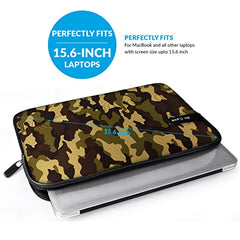AirCase Protective Laptop Bag Sleeve fits Upto 15.6" Laptop/MacBook, Wrinkle Free, Padded, Waterproof Light Neoprene case Cover Pouch, for Men & Women, Blue- 6 Months Warranty
