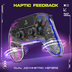 TAG Gamerz GWL2000 Wireless+Bluetooth+Wired Gamepad For PS3/PS4/PC/Android/iOS, Hall Effect Trigger & Joystick, Game Controller With 2 Macro, Turbo Mode, Upto 16 Hours Gaming, RGB Joypad
