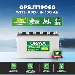 Okaya Inverter with Battery Combo for Home, Office & Shops | ATSW 1700 12V Pure Sine Wave Inverter 1450VA with 36 Months Warranty & OPSJT19048 160Ah Battery with 48 Months Warranty