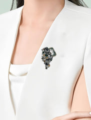 SYGA Brooch Pin Fashion Crystal Rhinestone Jewellery Pin Vintage Clothing Accessories Decoration Diamond-Encrusted Colorful Brooches For Women- S226