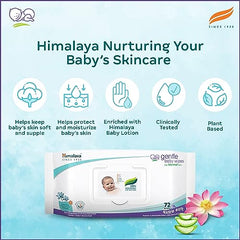 Himalaya Nature Touch Water Wipes for Baby's Sensitive Skin | 72NxPack of 3 | With Organic Coconut Oil | 99% Pure Water | 100% Plant-Based Biodegradable Wipes