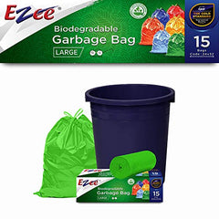 Ezee Live Life Ezee Way Garbage Bags for Dustbin/Trash Bag|30 count|Medium 19 X 21 Inches