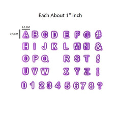 SYGA 40 Pcs Alphanumeric Plastic Cookies Mold Cake Molds Fondant Cake Biscuit Baking Mould Cookie Cutters