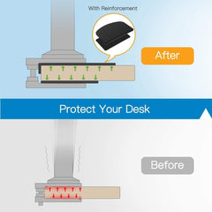 Exito- Monitor Mount Reinforcement Plate for Thin, Glass, and Other Fragile Table Tops, with Most Monitor Bracket Grommet C Clamp Installation, Black.