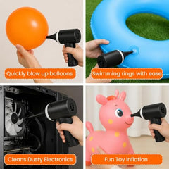kitchen gizmo Portable 3-in-1 Car Vaccum Cleaner with Blower, USB Rechargeable, Black, Wireless Handheld Mini Design, Strong Suction, Washable HEPA Filter for Car, Home, Travel (Multi)