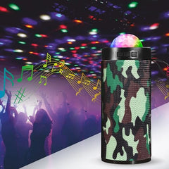 PerfX M21VP Portable Bluetooth Speaker 10W – Thunder Bass, Inbuilt Disco Lights, Wireless Speaker for Party & Outdoor (Disco Light 10 W Bluetooth Speaker, Green)