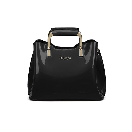 SYGA Women Elegant Glossy Handbag - Stylish Bucket Bag for Modern Women