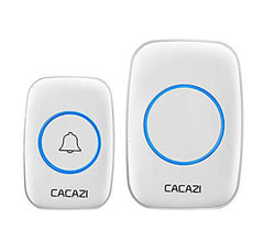 SYGA Doorbell Wireless Household Battery Type DC Full Battery Unplugged Wireless Doorbell One Drag One Waterproof(ONEBELL-ONE-RING-WHITE)