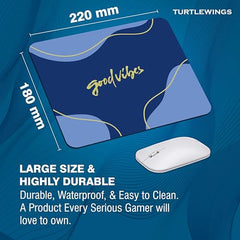 TURTLEWINGS | Mousepad | Inspirational Quote Mousepad – 22x18 cm, 3mm Thick | Abstract Design Non-Slip Rubber Base | Office, Study & Gaming Use | Premium Smooth Surface 3