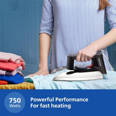 PHILIPS Dry Iron HD1134/28, 750W, Black | Fast heat up | Temperature controlled thermostat for all fabrics
