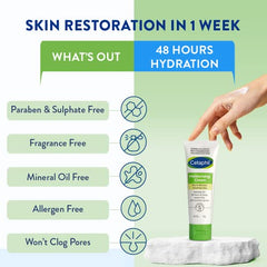 Cetaphil Moisturising Cream 100 g for Dry & Sensitive Skin | 48H Hydration with Almond Oil, Niacinamide & Panthenol | Rich Fragrance and Paraben Free Moisturiser, Prevents Moisture Loss & Repairs Skin Barrier | Dermatologist Recommended