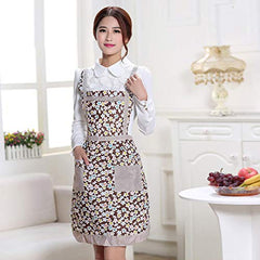 SYGA Black Dotted Design Waterproof Stylish Polyester Fiber Women Apron