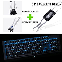 SYIDINZN SAIYIDANZI Keycap Puller Stainless Steel Key Keycap Removal Tool Keycaps Remover For Mechanical Keyboard For Removing Fixing Keyboard Tools, Wired