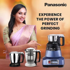 Panasonic Heavy Duty Mixer Grinder For Kitchen MX-AE387 (Lavender) Monster Series Powerful 2000W Motor | 2 Stainless Steel Multipurpose + 1 Juicer Jar | Warranty 2 Years on Product & 5 Years on Motor