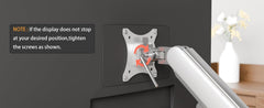 ETHU Heavy Duty Monitor Arm, Gas Spring Monitor Stand for 17-45 Inch Screens up to 17 kg, Adjustable Monitor Mount with C-Clamp & Grommet Base, Ergonomic Computer Monitor Mount (Single White)