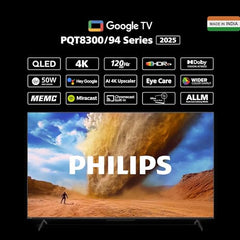 Philips 165 cm (65 inches) 8300 Series 4K Ultra HD Smart QLED Google TV 65PQT8300/94