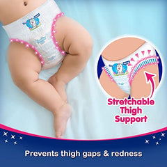 Mamypoko pants All night absorb| Pant Style Baby Diapers Large Size(L), 124 Count,(62*2) Ideal for 9-14Kgs|1 Diaper= Upto All night Absorption|Wider Crisscross Sheet|Gentle Coco Care| 12hr Leakage Protection| Prevents Heaviness.