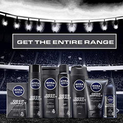 Nivea Woody Fresh Active Roll On For Men, Anti-Perspirant, 50 Ml & Men Body Wash, Deep Impact, 3 In 1 Shower Gel For Body, Face & Hair, With Microfine Clay, 250 Ml