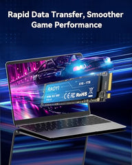 RAOYI 1TB NVMe Internal Solid State Drive M.2 2280 PCIe Gen4x4 SSD, Up to 5000MB/s, Configure SLC Cache, Storage and Memory Expansion for PS5 Laptop Desktop