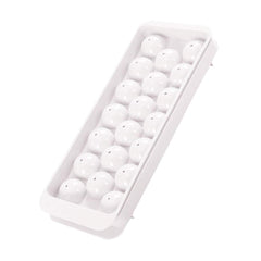 SYGA Ice Ball Tray 20 Ice Cube Mold, Plastic Food-Grade Stackable Round Ice Ball Mould with Lid for Cocktail and Whiskey(White)