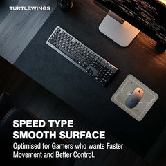 TURTLEWINGS | Mousepad |Aesthetic Strawberry Mousepad – 22x18 cm, 3mm Thick | Abstract Design Non-Slip Rubber Base | Office, Study & Gaming Use | Premium Smooth Surface 2 (Design 08)