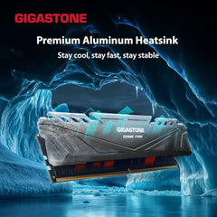 【DDR5 RAM】 GIGASTONE Game PRO 128GB Kit (4x32GB) DDR5 6400MHz PC5-51200 CL40-40-40-84 Intel XMP 3.0 AMD Expo 1.35v UDIMM 288 Pin Unbuffered Non ECC High Performance Gaming Desktop Memory – Black