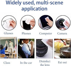 MODUX 100 Pcs Lens Cleaning Wipes | Disposable Glasses Cleaner Tissue for Eyeglasses, Sunglasses, Camera Lens, Mobile Phone Screen, Laptop & Computer Monitor | Streak-Free Cleaning Tissue