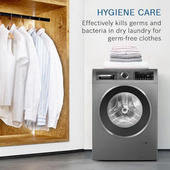 Bosch 10.5/6 KG Inverter Fully Automatic Front Load Washer Dryer (WNA2E4U1IN, 1400 RPM, 14 Wash Programs, LED touch display, Wash & Dry in 60 Mins, Cast Iron Grey)