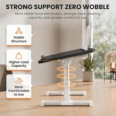 StarAndDaisy T9 Foldable Bed Table for Laptop & Study, 4-Level Adjustable Angled Tabletop, Large Desktop Surface with Anti-Slip Stopper, Tablet & Phone Slot, Storage Drawer, Stable Legs, PP & TPE