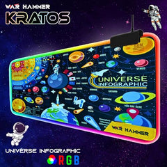 WAR HAMMER GX1050 Extended Size Gaming Mouse Pad| Stitched Edges| Non-Slip Rubber Base|Computer Laptop|Keyboard Mouse Pad for Office & Home (Extended XXL, GX3050 AR120)