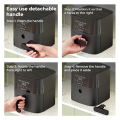 Lifelong Smartchoice 4.2L Digital Air Fryer |7 Preset Menus| Removable Handle, Food-Grade Toxic-Free Basket| 360° Rapid Air Tech |Use Little to No Oil, Frying, Grilling, Baking, Roasting | 1200W