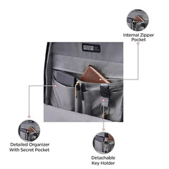 HARISSONS Axiron 15.6” 3-in-1 Business Travel Laptop Backpack | Converts to Briefcase, Sling & Backpack | External USB Gate, Anti-Theft Pocket & Trolley Sleeve | 18L Hybrid Bag for Men & Women