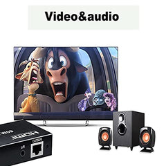 Tobo HDMI KVM Extender Cat5e/6 Rj45 60M USB HDMI KVM Switch Extension Sharing USB Mouse Keyboard Loop IR Compatible with PS-3 PS-4 X-box PC TV-TD-553H.