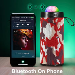 PerfX M21VP Portable Bluetooth Speaker 10W – Thunder Bass, Inbuilt Disco Lights, Wireless Speaker for Party & Outdoor (Disco Light 10 W Bluetooth Speaker, Green)