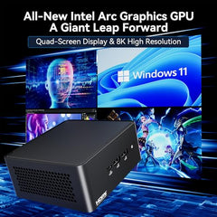 Intel NUC 14 Pro,for ASUS NUC 14 Pro NUC14RVH Revel Canyon AI Mini PC,Core Ultra 5 125H, Intel Arc GPU,AI Ready,32GB DDR5, 512GB SSD, Win 11 Pro, 8K/4K Quad Display/BT 5.3/WiFi 6E/Thunderbolt 4