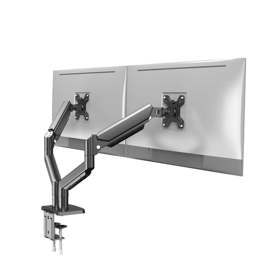 GITRU Monitor Arm Mount, Gas Spring Desktop Stand, 13-32 Inch Screen Support, 8kg Capacity Vesa 100x100mm (Dual Monitor)