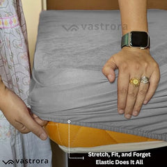 Vastrora 100% Waterproof Mattress Protector Queen Size 5x6 Ft | 60x72 in | Pee & Urine Proof Mattress Cover | Elastic All-Around | Terry Cotton Fitted Bed Cover | Noiseless, Breathable Bed Protector