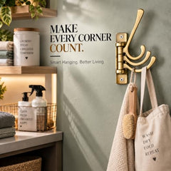 iSTAR Wall Hooks for Hanging | Flexible 4 Pin Hooks Bathroom Cloth Hanger Wall Hook Door Robe Hooks for Hanging Keys, Clothes, Towel (Rose Gold, Pack of 3)