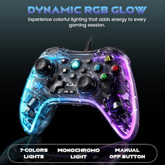 PunnkFunnk Gaming Controller Lite Wireless Bluetooth Gamepad for Android, iOS, PC & Smart TV with Turbo Function, Ergonomic Grip, Rechargeable Battery (X1 Pro Wired)