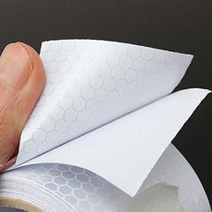 SYGA 3 Meter Reflective Warning Tape Sticker, High Visibility Safety Honeycomb Conspicuity Tapes(White)