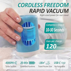 16 Travel Compression Bags Vacuum Packing, Roll Up Travel Space Saver Bags for Luggage, Cruise Ship Essentials (6 Large Roll/6 Medium Roll/4 Small Roll)