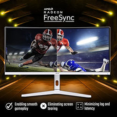 Acer XZ306CX 29.5 Inch Ultrawide 21:9 1500R Curve 2560 X 1080 Backlit LED LCD Monitor I 1 MS VRB I 200Hz Refresh I HDR 400 I DCI-P3 93% I AMD FreeSync I 2xHDMI 1xDP I Stereo Speakers I Eye Care, White