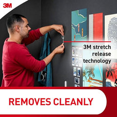 3M Command Clear Medium Wall Hooks, holds 900gms, no paint damage, Holds Strongly, Adhesive hooks for wall, Reusable, Multi-surface (Transparent, 2 hooks, 4 strips)