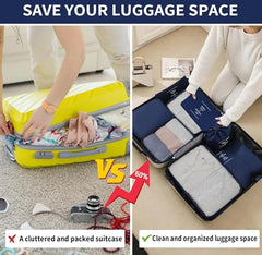 Ladiosa® Nylon Travel Organizer, Packing Cubes for Travel, Travel Essentials, Packing Cubes, Packing Bags for Clothes, Travel Organizer for Women, Packing Bags, 2.8x19.2 cm, Blue
