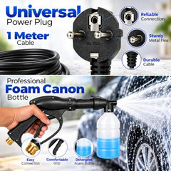 COSS MAX CM200HD High Pressure Washer for Car, Bike, Home & Garden Cleaning, 3800W Induction Motor, 200 Bar, 10 L/Min Flow, 7M Hose, Portable Car Washing Machine with Spray Gun