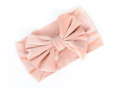 SYGA Baby Headband Velvet Bow Shape Stretchable Hairband Suitable for Newborn Infant Toddler Kids 0-3 Year (Black)